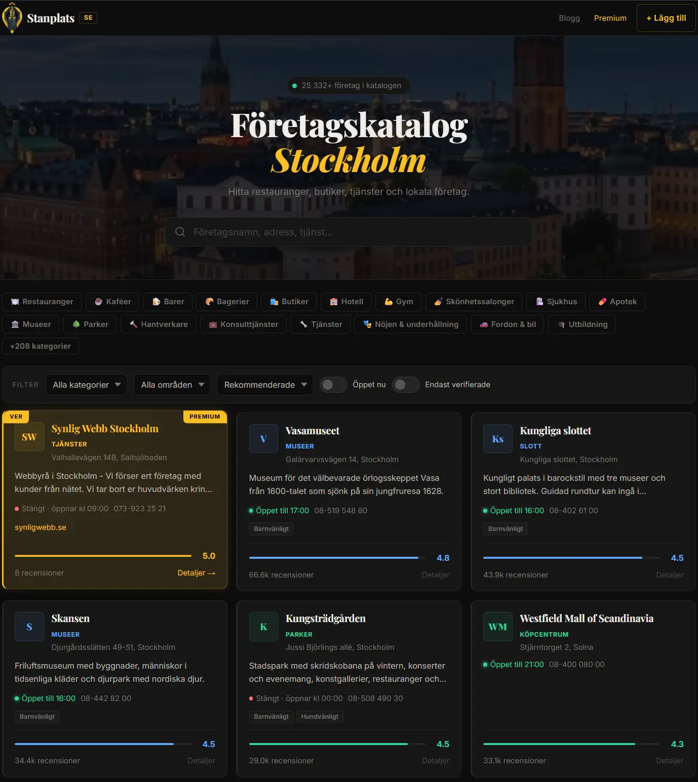 Företagskatalog Stockholm — Stanplats.se